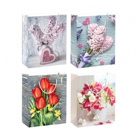 gift paper bag flower design